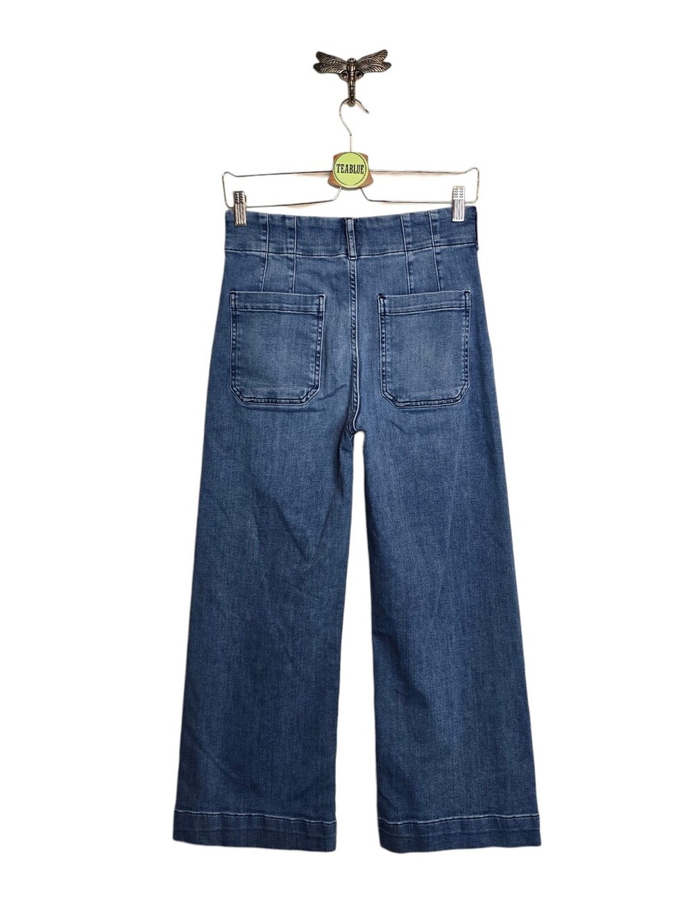 Maeve The Colette Crop High-Rise Wide-Leg Jean 27 Anthropologie Denim - Picture 3 of 13
